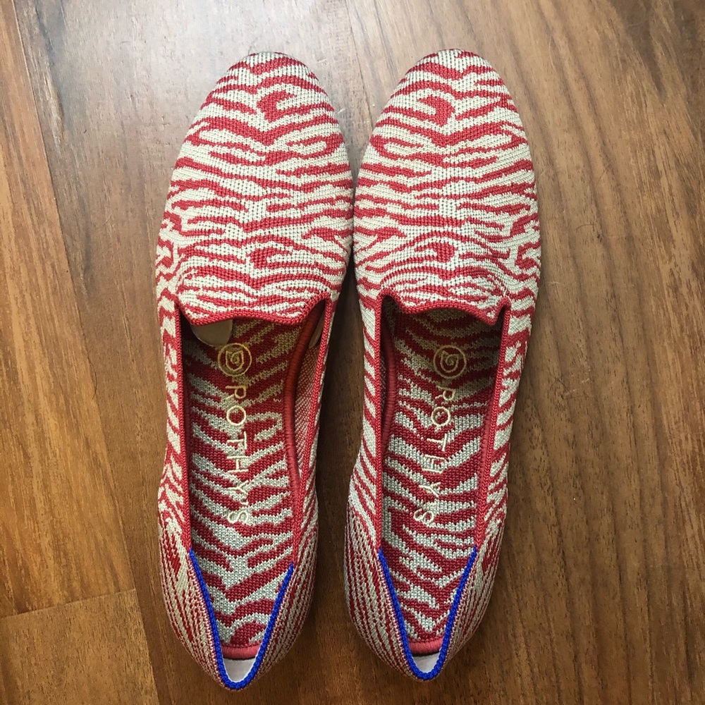 Rothy's Red Zebra Loafer 8.5